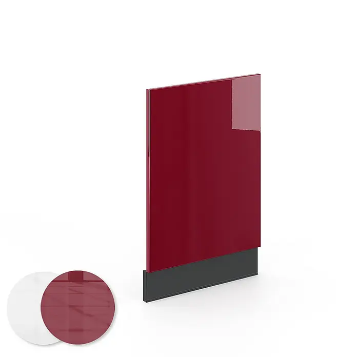 Vicco Schrankküche Bordeaux Hochglanz ohne Arbeitsplatte - Bordeaux Hochglanz, Frontblende 45 cm