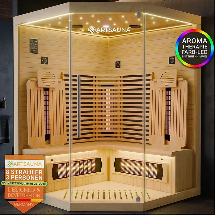 Artsauna Elementsauna - L x B x H: 140 x 140 x 190 cm
