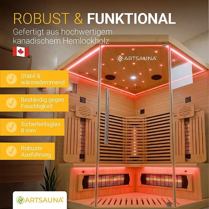 Artsauna Elementsauna - L x B x H: 140 x 140 x 190 cm