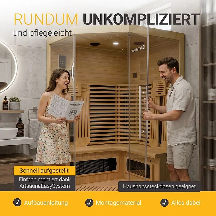 Artsauna Elementsauna - L x B x H: 140 x 140 x 190 cm