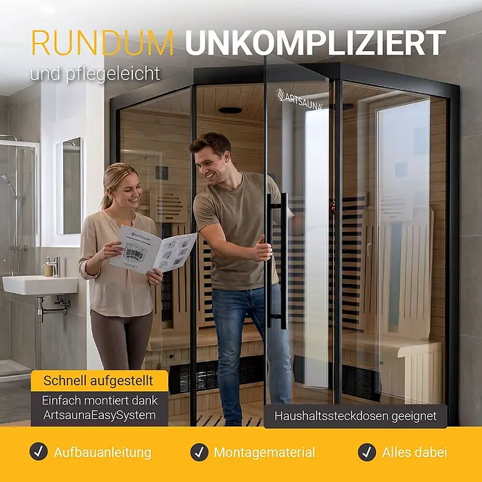 Artsauna Elementsauna - L x B x H: 140 x 140 x 190 cm