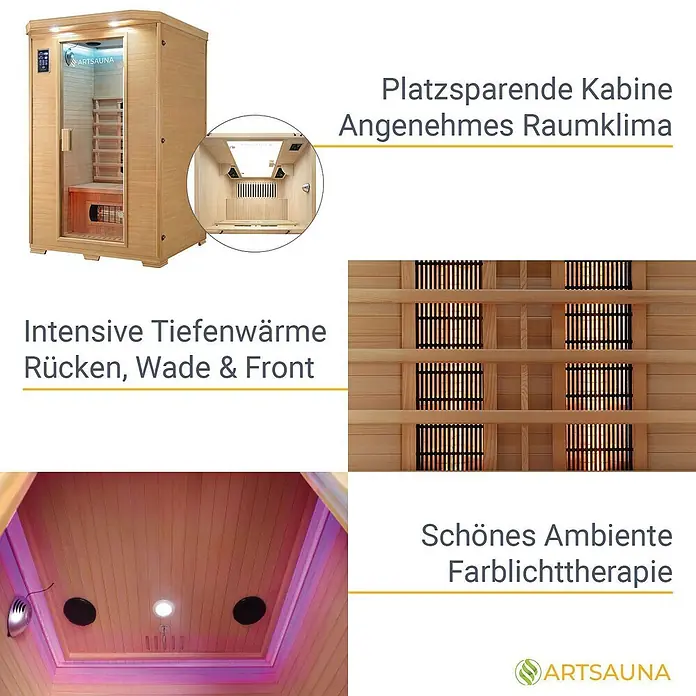 Artsauna Elementsauna - L x B x H: 100 x 120 x 190 cm