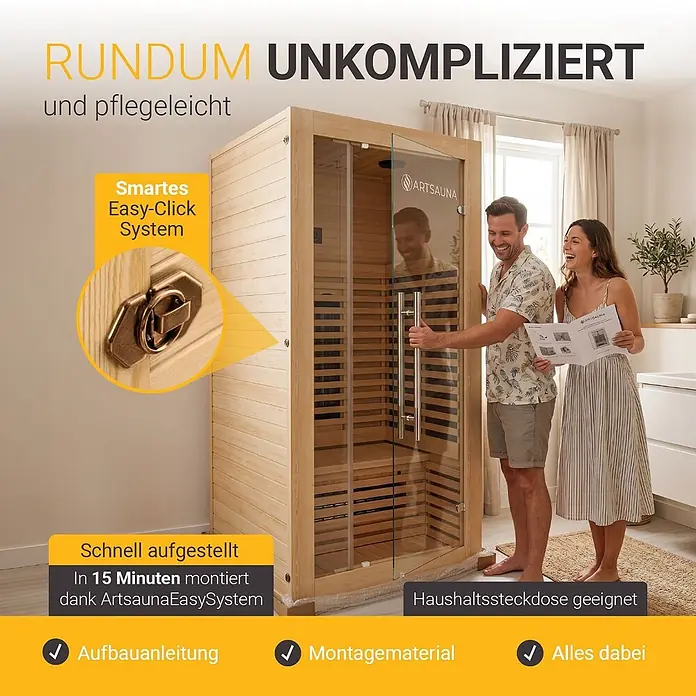 Artsauna Elementsauna - L x B x H: 90 x 90 x 190 cm