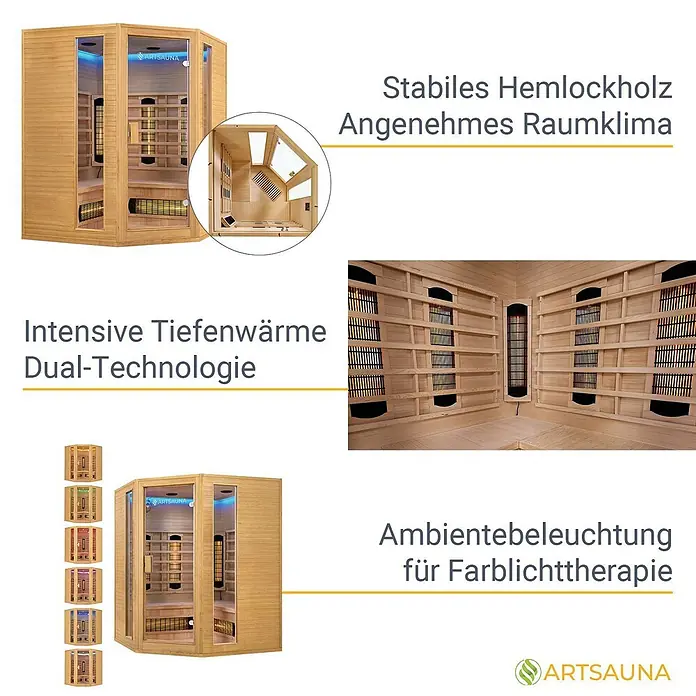 Artsauna Elementsauna - L x B x H: 150 x 150 x 190 cm