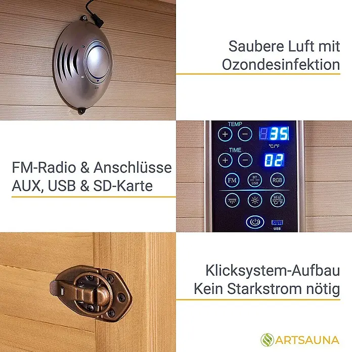 Artsauna Elementsauna - L x B x H: 105 x 120 x 190 cm
