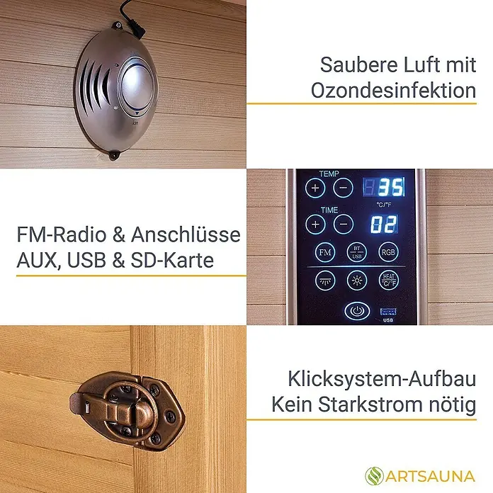Artsauna Elementsauna - L x B x H: 105 x 120 x 190 cm