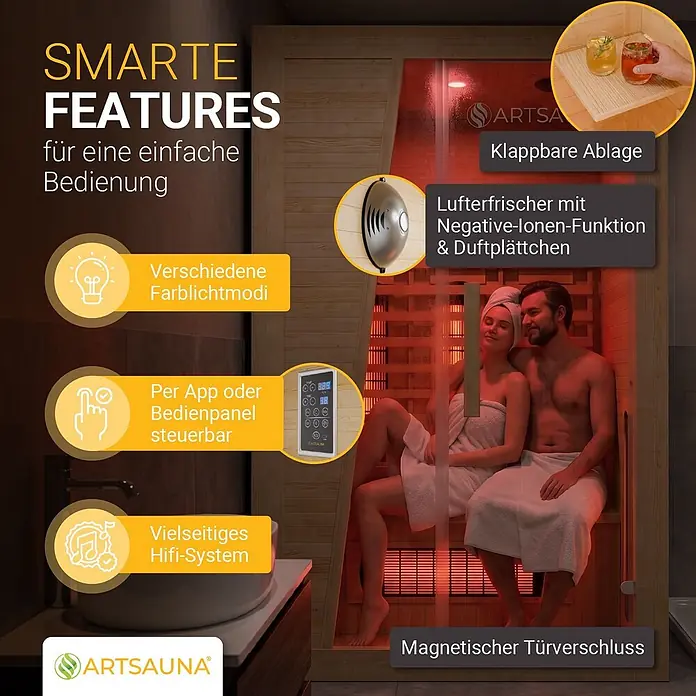 Artsauna Elementsauna - L x B x H: 115 x 105 x 190 cm