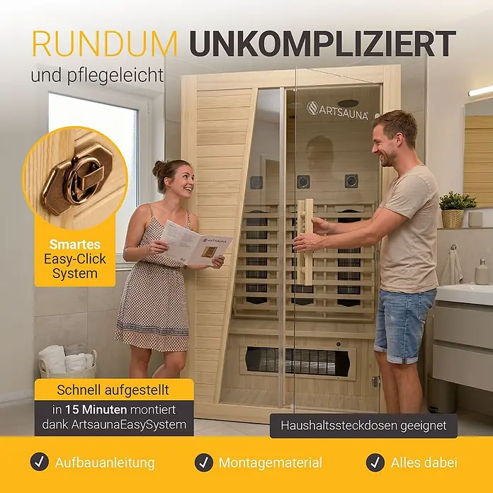 Artsauna Elementsauna - L x B x H: 115 x 105 x 190 cm