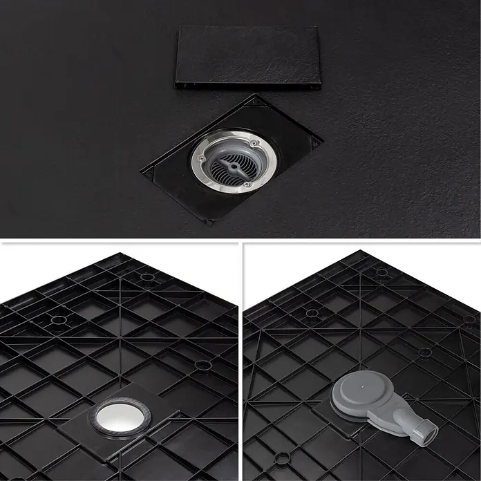 i-flair Duschwanne Boreal 120x100 cm - Verbundwerkstoff, Schwarz