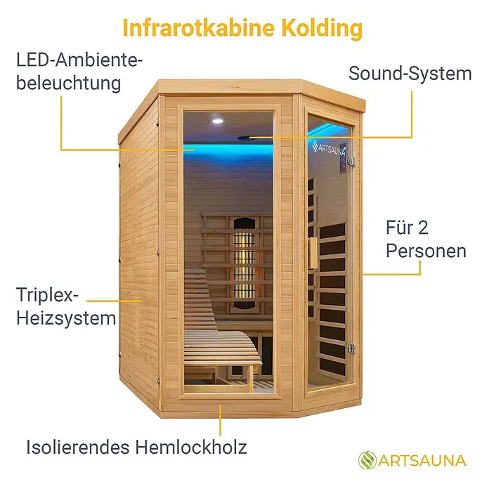 Artsauna Elementsauna - L x B x H: 190 x 130 x 190 cm