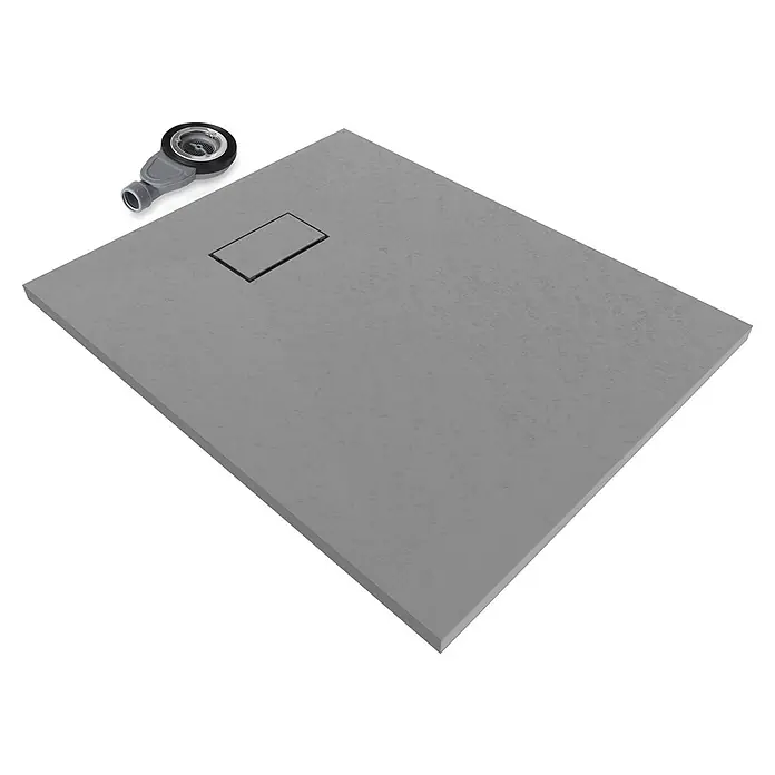 i-flair Duschwanne Boreal 100x70 cm - Verbundwerkstoff, Grau