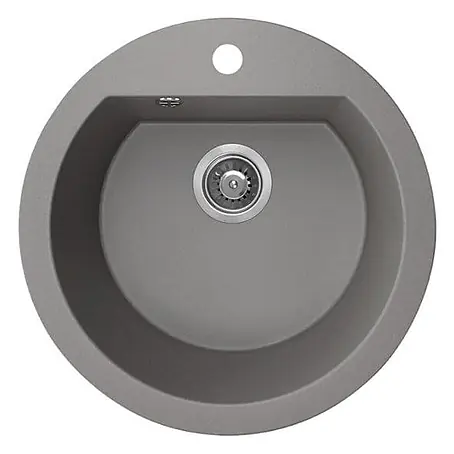 Bad Land  Einbauspüle DAFNE Granitspüle 51 x 51 cm Grau, Einzelbecken, Siphon