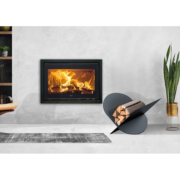 Panadero Leñero Eira (L x An x Al: 35 x 35,5 x 42,4 cm, Acero, Negro) | BAUHAUS