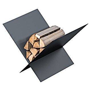 Panadero Leñero Helix (L x An x Al: 35 x 35,6 x 42,4 cm, Hierro, Negro)
