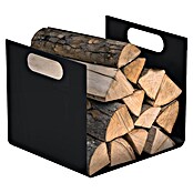 Panadero Leñero Tula (L x An x Al: 44 x 45,6 x 38,3 cm, Acero inoxidable, Negro) | BAUHAUS