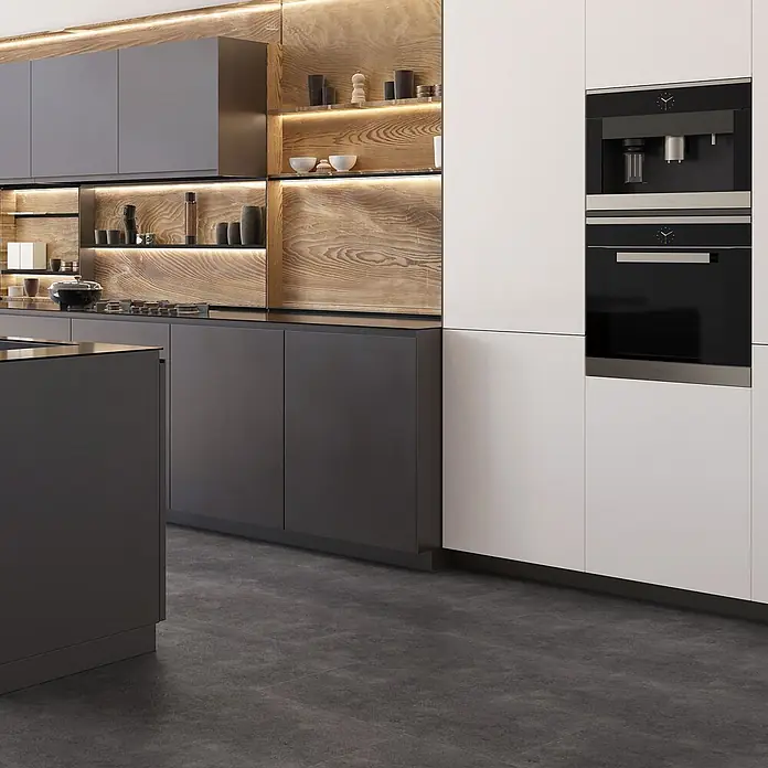 ML-Design Vinylboden Klebevinyl Bodenfliesen wasserdicht 6,68m²/36 Stk. Grau Zement Dunkel - Zement Dunkel, 610 x 305 x 2 mm