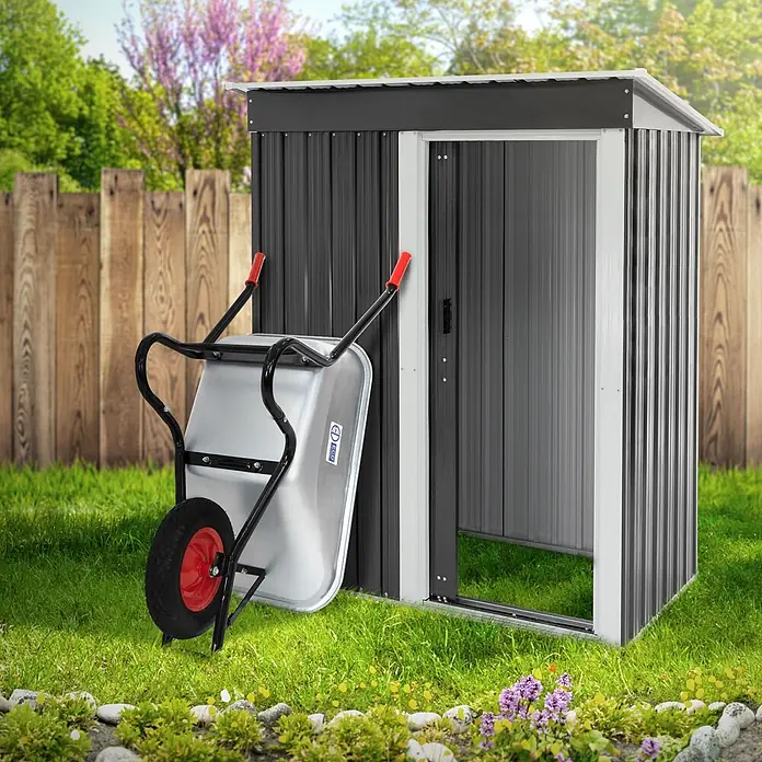ECD Germany Gartenschubkarre Transportkarre für Garten 100L mit Metallfelge - Material Wanne: Stahl