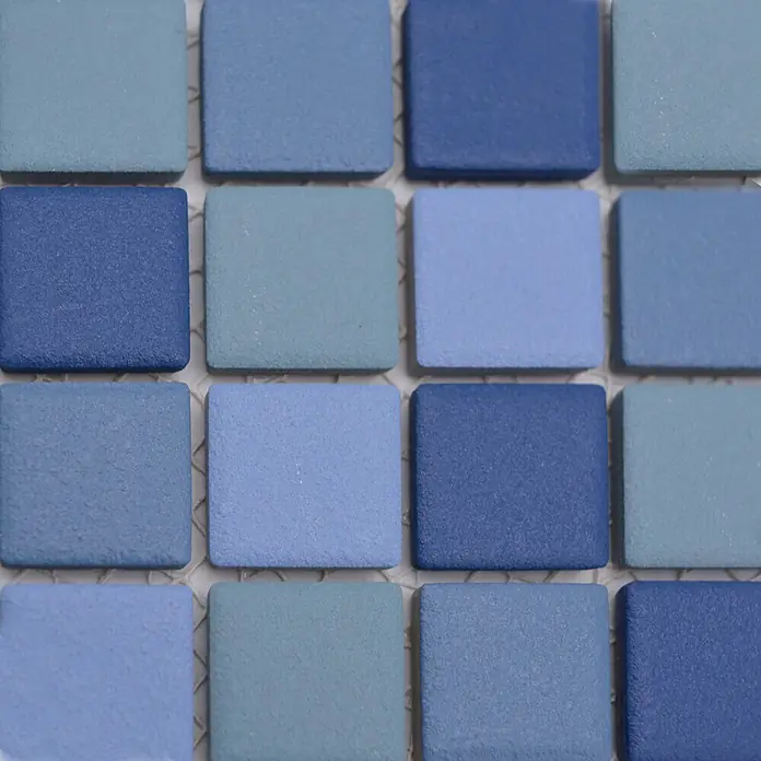Mosaikfliese Mix JT AT 251 - 32,6 x 30 cm, Blau, Matt - Farbmuster