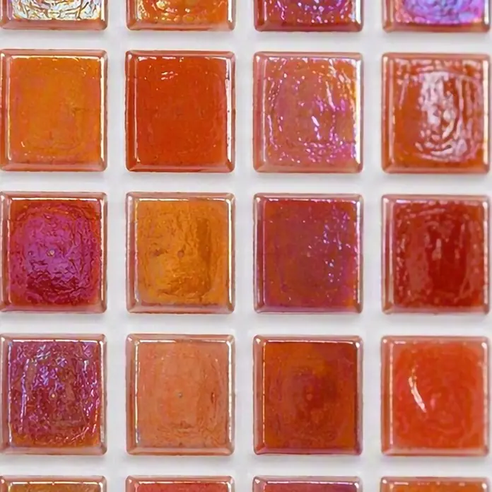 Mosaikfliese Quadrat Mix GM MRY 933 - 31,7 x 31,7 cm, Rot, Glänzend - Farbmuster
