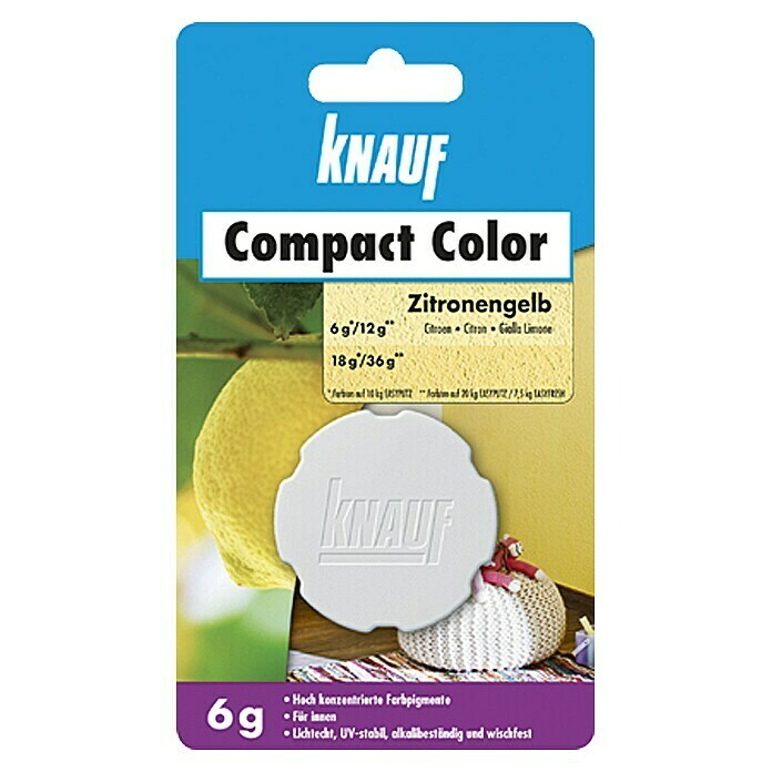 Knauf Putz-Abtönfarbe Compact Color (Zitrone, 6 g)