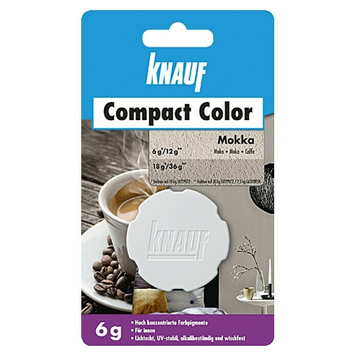 Knauf Putz-Abtönfarbe Compact ColorMocca, 6 g Front View