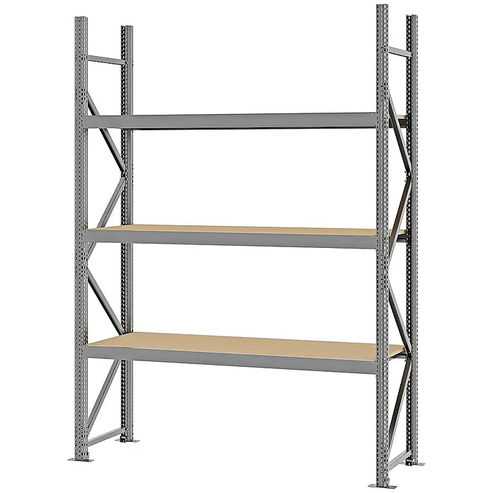 Proregal Schwerlastregal Weitspannregal MAGNUS PRO mit Spanplatten - H x B x T: 250 x 175 x 50 cm, Traglast pro Boden: 700 kg, Anzahl Böden: 3 Stk., Schrauben, Verzinkt
