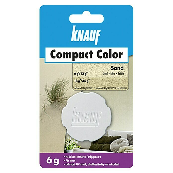 Knauf Putz-Abtönfarbe Compact ColorSand, 6 g Front View