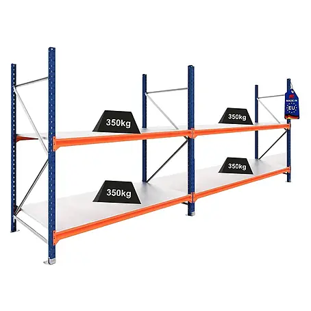 Proregal  Schwerlastregal DOMINUS 2er Set mit Stahlplatten
