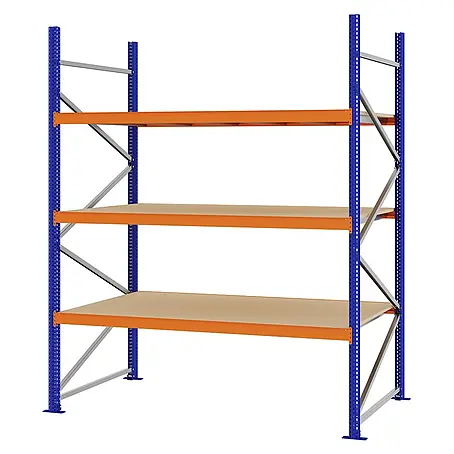 Proregal  Schwerlastregal Weitspannregal MAGNUS PRO mit Spanplatten