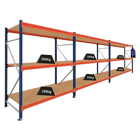 Proregal  Schwerlastregal DOMINUS 3er Set mit Spanplatten