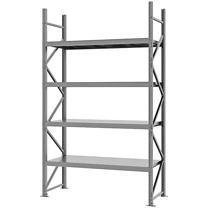 Proregal Schwerlastregal Weitspannregal MAGNUS PRO mit Stahlboden - H x B x T: 300 x 175 x 60 cm, Traglast pro Boden: 700 kg, Anzahl Böden: 4 Stk., Schrauben, Verzinkt