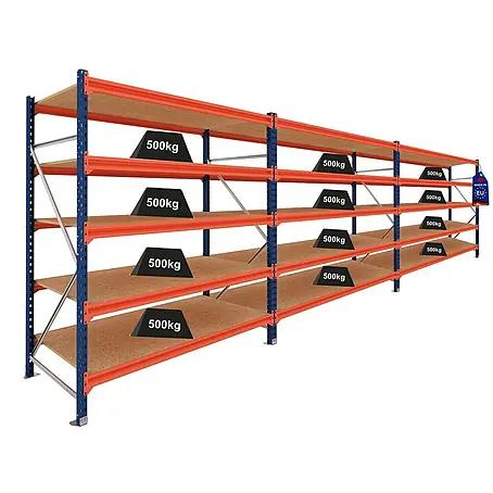 Proregal  Schwerlastregal DOMINUS 3er Set mit Spanplatten