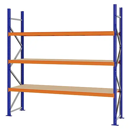 Proregal  Schwerlastregal Weitspannregal MAGNUS PRO mit Spanplatten