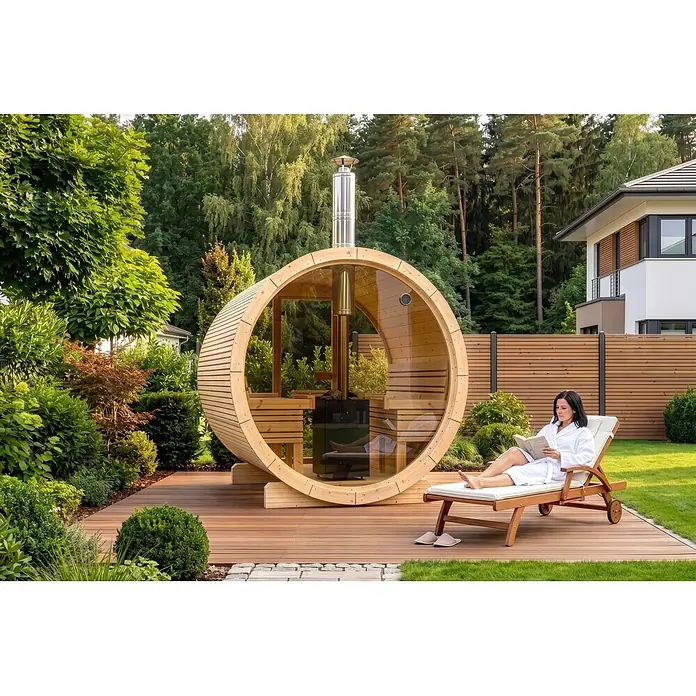 FinnTherm Fasssauna Sebastian - Holz