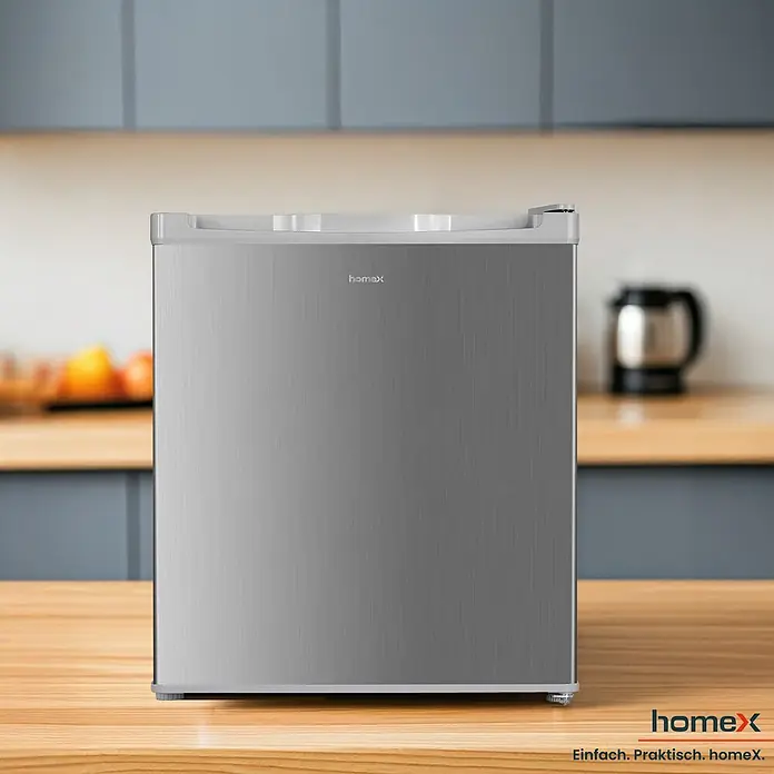 homeX Tiefkühlschrank FM1015-S - Nutzinhalt Gesamt: 33 l, 47 cm x 440 mm x 510 mm, Silber