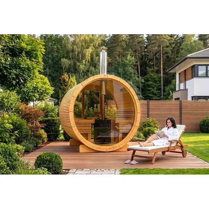 FinnTherm Fasssauna Sebastian - Holz