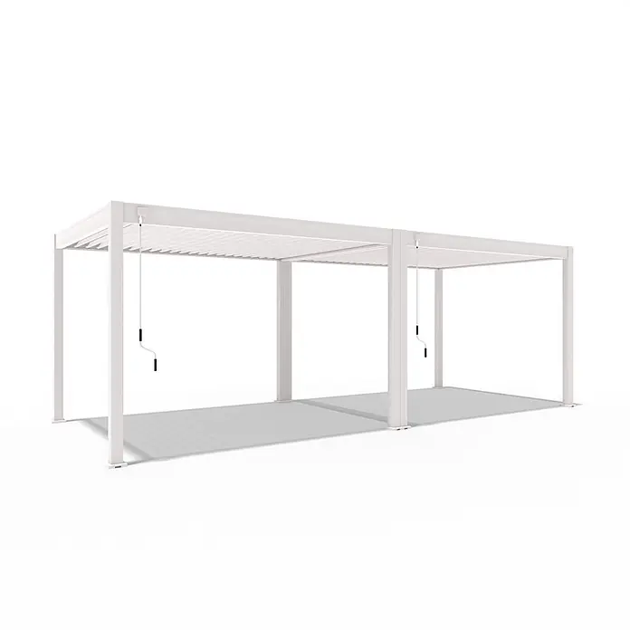 Weide Pergola 2X-WE-F-C-3036-WSS-KIT-30 - B x T: 720 x 300 cm, Farbe Gestell: Weiß, Metall