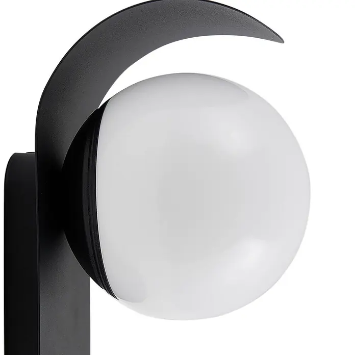 Lindby Außenwandleuchte Lacie - schwarz, IP44