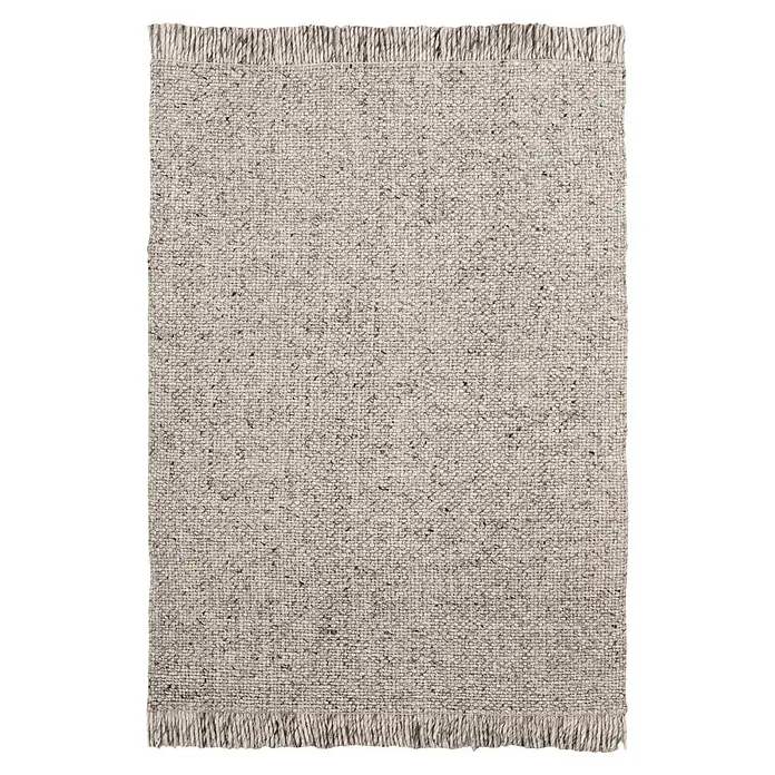 Kayoom Fransenteppich Pixy 525 - Grau, 290 x 200 cm, 60 % Wolle, 40 % Viskose - Draufsicht