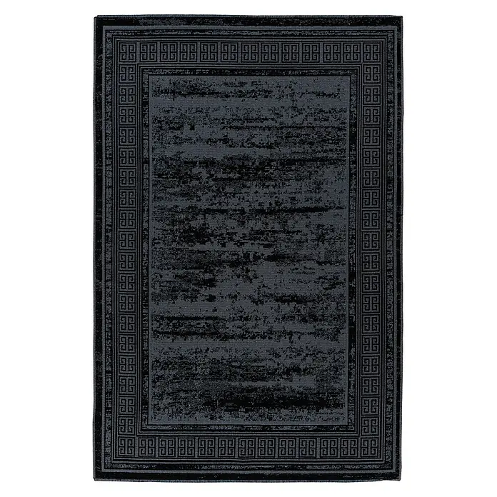Kayoom Flachgewebeteppich Kalea 325 - Schwarz, 170 x 120 cm, 100 % Polyester - Draufsicht
