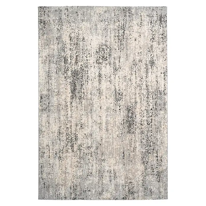 Kayoom Kurzflorteppich Sail 702 - Grau, 290 x 200 cm, 70 % Polypropylen, 30 % Polyester - Draufsicht