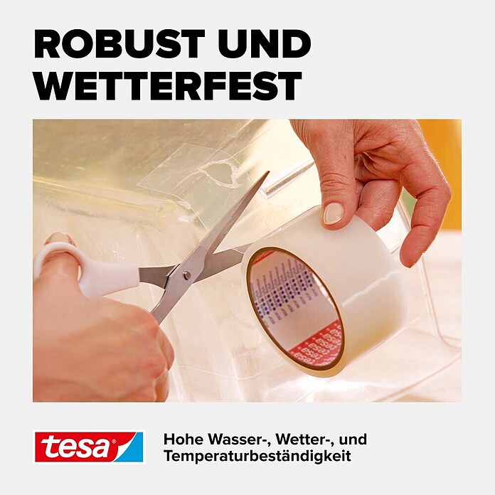 Tesa Extra Power Reparaturband (Transparent, 10 m x 50 mm)