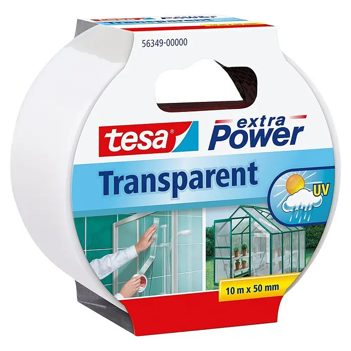 Tesa Extra Power Reparaturband - 10 m x 48 mm - Diagonale Ansicht