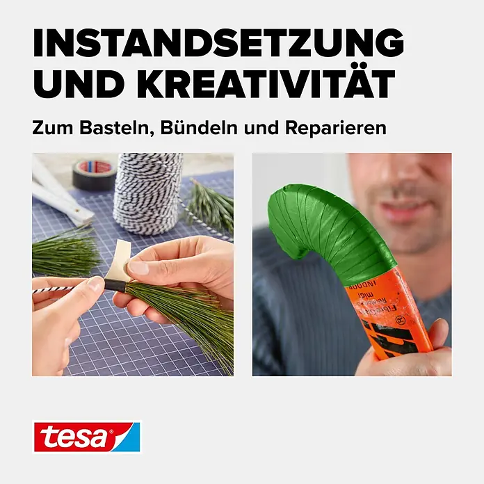 Tesa Extra Power Gewebeband PERFECT - Grün, 2,75 m x 19 mm - Informationsansicht