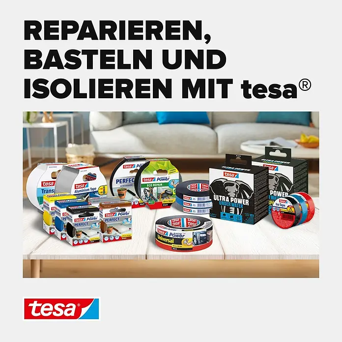 Tesa Extra Power Gewebeband PERFECT - Grün, 2,75 m x 19 mm - Informationsansicht
