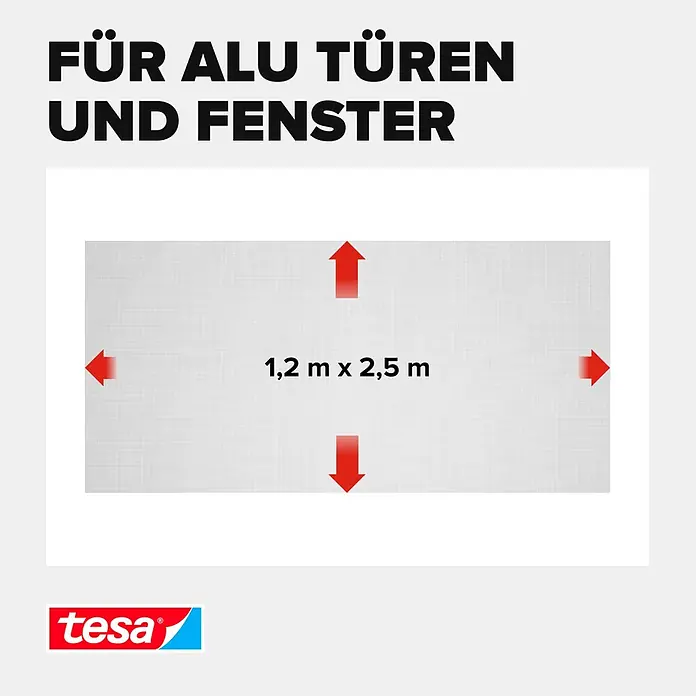 Tesa Fiberglasrolle Clear View Fiberglas-Ersatzrolle - B x H: 2,5 x 1,2 m - Informationsansicht