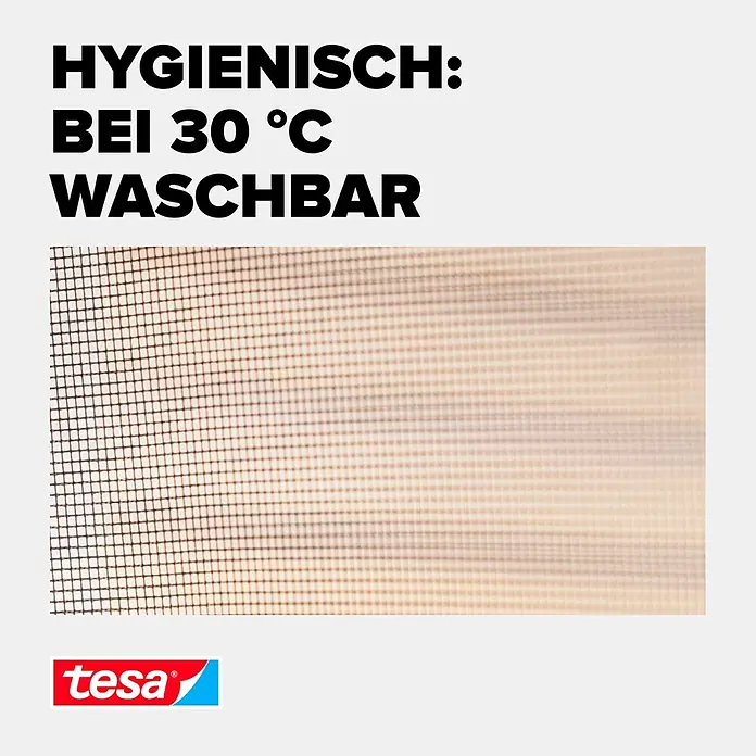Tesa Insektenschutz-Dachfenster - B x H: 120 x 140 cm, Montage Insektengitter: Kleben - Feines Netzmaterial, bei 30°C waschbar für hygienischen Insektenschutz.