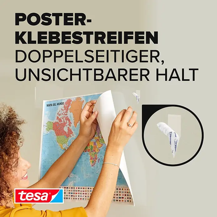 Tesa Powerstrips Selbstklebestrip Poster - 20 Stk. - Informationsansicht