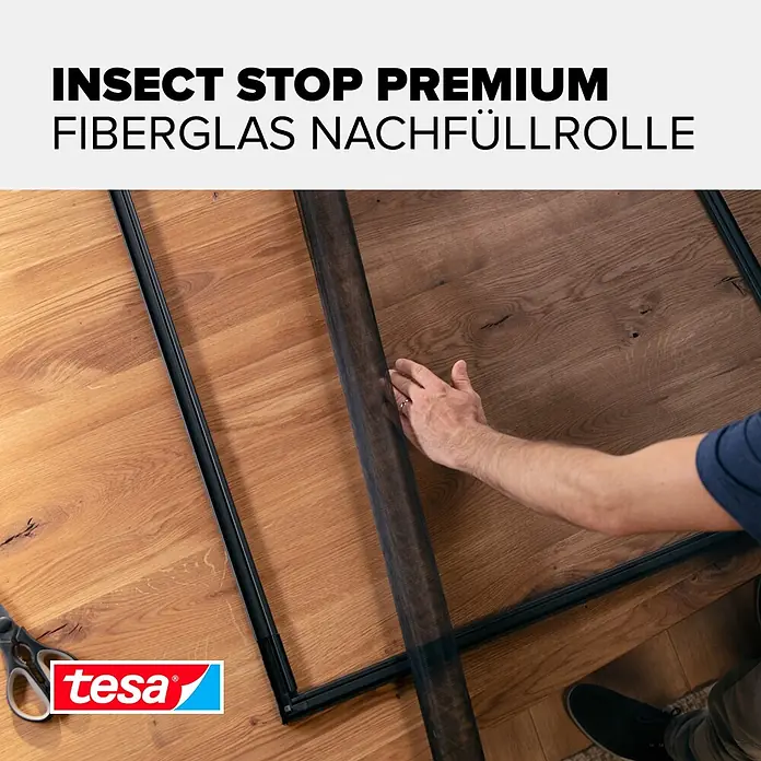 Tesa Fiberglasrolle Clear View Fiberglas-Ersatzrolle - B x H: 2,5 x 1,2 m - Informationsansicht