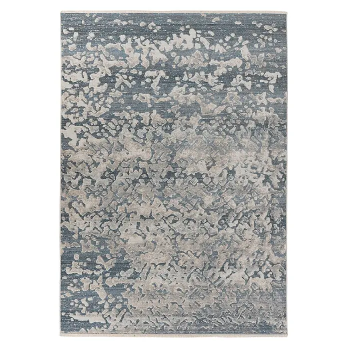 Kayoom Fransenteppich Milan 325 - Anthrazit, 170 x 120 cm, 100 % Polypropylen - Draufsicht